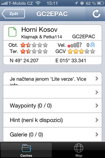 geocaching iPhone zdarma free download